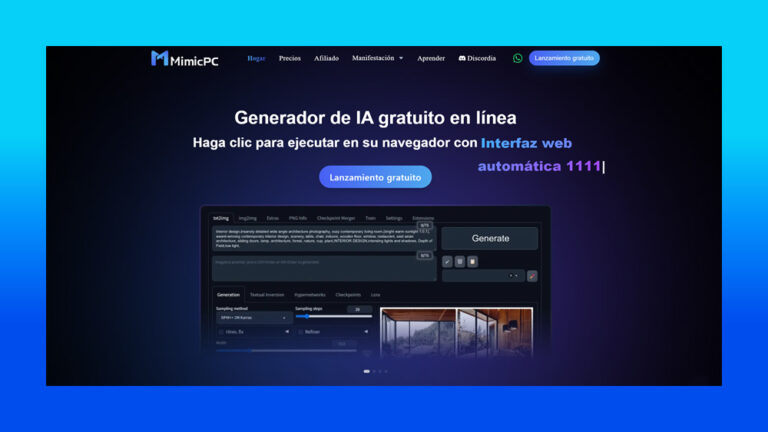 MimicPC: Ejecute aplicaciones de IA en su navegador